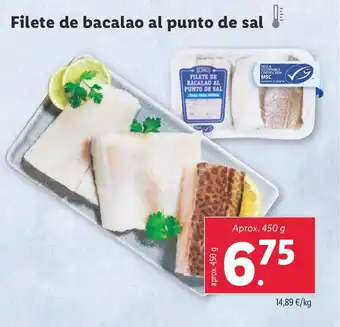 Lidl Filete de bacalao al punto de sal oferta