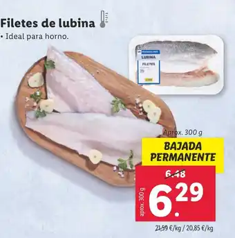 Lidl Filetes de lubina oferta