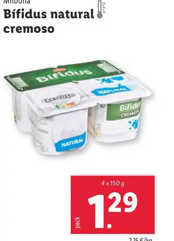 Lidl Bífidus natural cremoso oferta