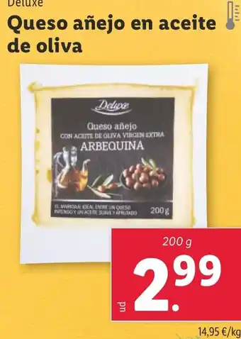 Lidl Queso añejo en aceite Crema de chocolate de oliva oferta