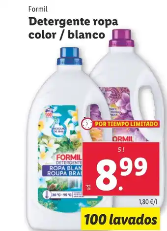 Lidl Detergente ropa color/blanco oferta