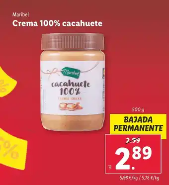 Lidl Crema 100% cacahuete oferta