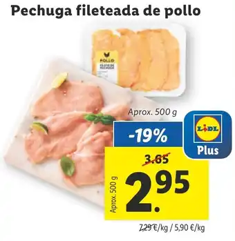Lidl Pechuga fileteada de pollo oferta