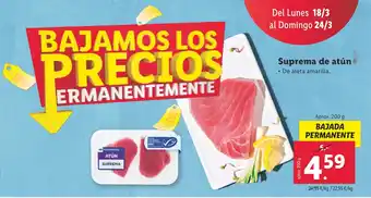 Lidl Suprema de atún oferta
