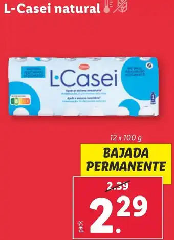 Lidl L-Casei natural oferta