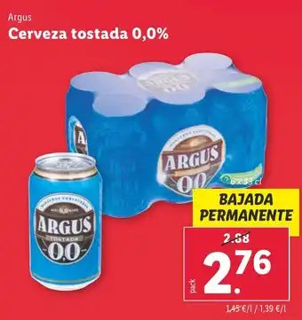 Lidl Cerveza tostada 0,0% oferta