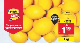 Lidl Limón oferta