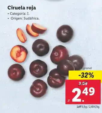 Lidl Ciruela roja oferta