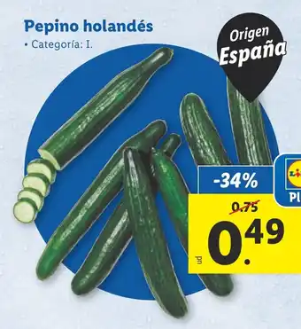 Lidl Pepino holandés oferta