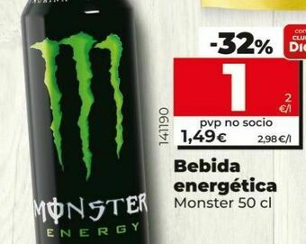 Maxi Dia Bebida energética monster oferta