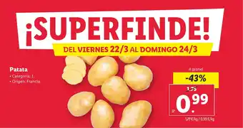 Lidl Patata oferta