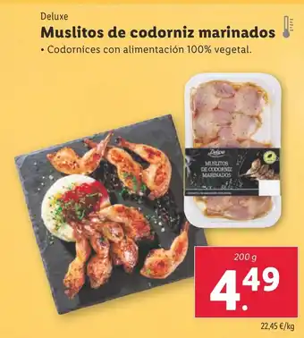 Lidl Muslitos de codorniz marinados • Codornices con alimentación 100% vegetal. oferta