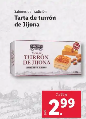 Lidl Tarta de turrón de Jijona oferta