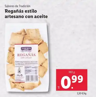 Lidl Regañás estilo artesano con aceite oferta