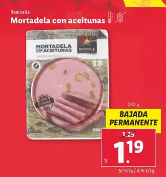 Lidl Mortadela con aceitunas oferta