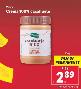 Lidl Crema 100% cacahuete oferta