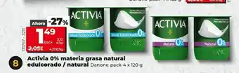 Dia Actiovia 0% materia grasa natural adulcorado/natural danone oferta