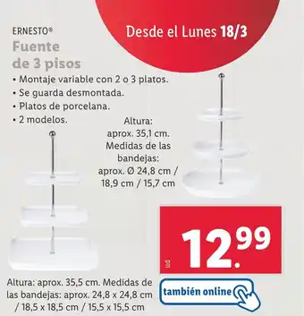 Lidl Fuente de 3 pisos oferta