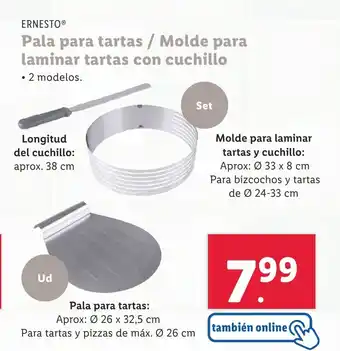 Lidl Pala para tartas / Molde para laminar tartas con cuchillo oferta