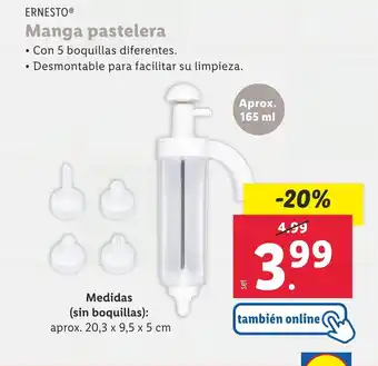 Lidl Manga pastelera oferta