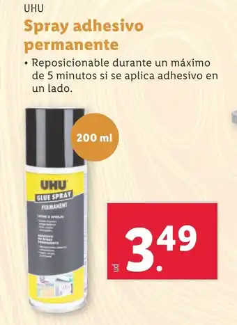 Lidl Spray adhesivo permanente oferta