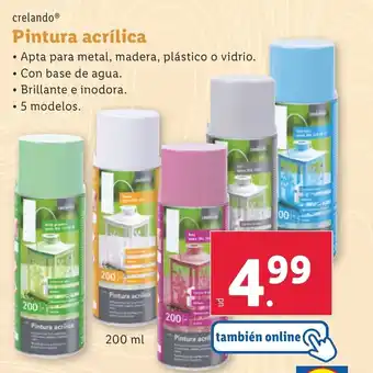 Lidl Pintura acrílica oferta