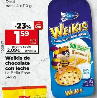 Dia Weikis de chocolate con leche la bella easo oferta