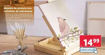 Lidl Maletín de pintura con caballete de sobremesa oferta
