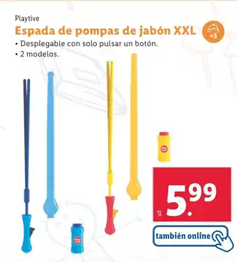 Lidl Espada de pompas de jabón XXL Desplegable con solo pulsar un botón. • 2 modelos. oferta