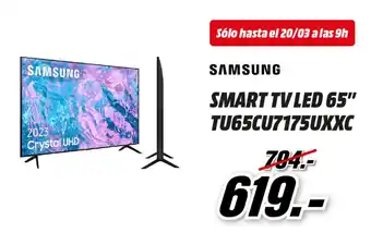 MediaMarkt SMART TV LED 65" TU65CU7175UXXC oferta