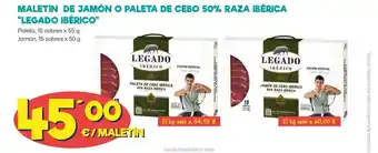 AhorraMas MALETİN DE JAMÓN O PALETA DE CEBO 50% RAZA IBÉRICA "LEGADO IBÉRICO" oferta
