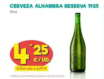 AhorraMas CERVEZA ALHAMBRA RESERVA 1925 oferta