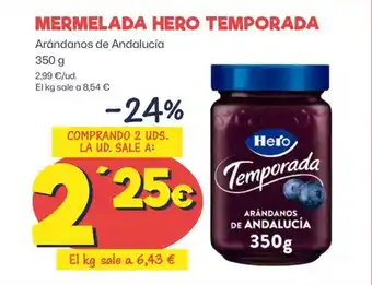 AhorraMas MERMELADA HERO TEMPORADA Arándanos de Andalucía oferta