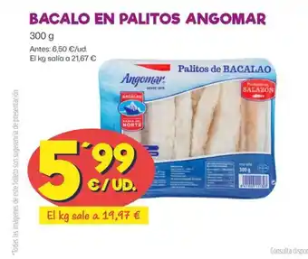 AhorraMas BACALO EN PALITOS ANGOMAR oferta