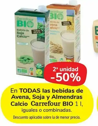 Carrefour Market En todas las bebidas de avena, soja o almendras carrefour bio 1 l oferta