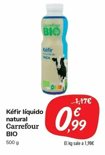 Carrefour Market Kéfir líquido natural carrefour bio oferta