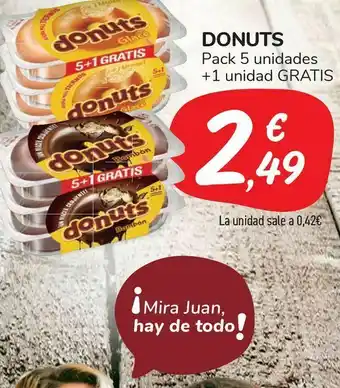 Carrefour Market Donuts pack 5 unidades + 1 unidad gratis oferta