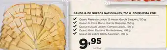 Alimerka BANDEJA DE QUESOS NACIONALES, 750 G. COMPUESTA POR: oferta