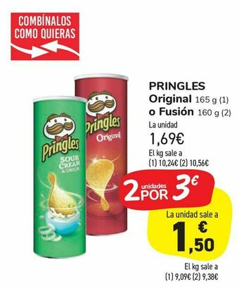 Carrefour Market Pringles original o fusión oferta
