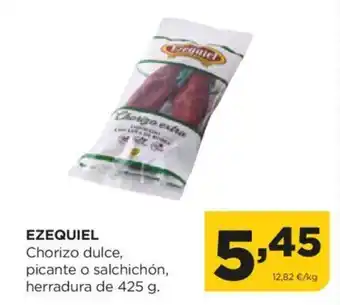 Alimerka EZEQUIEL Chorizo dulce, picante o salchichón, herradura de 425 g. oferta