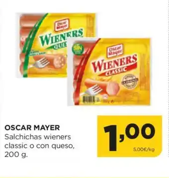 Alimerka OSCAR MAYER Salchichas wieners classic o con queso, 200 g. oferta