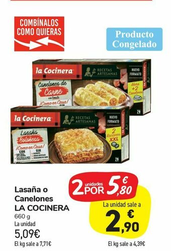 Carrefour Market Lasaña o canelones la cocinera oferta