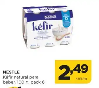 Alimerka NESTLE Kéfir natural para beber, 100 g. pack 6 oferta