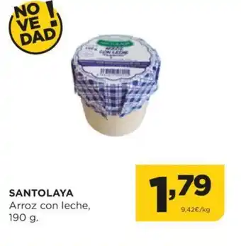 Alimerka SANTOLAYA Arroz con leche, 190g oferta