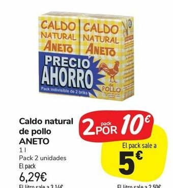 Carrefour Market Caldo natural de pollo aneto oferta