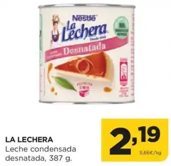 Alimerka LA LECHERA Leche condensada desnatada, 387 g. oferta