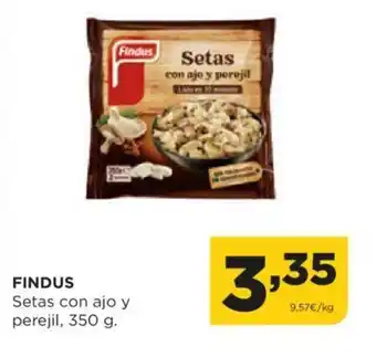 Alimerka FINDUS Setas con ajo y perejil, 350 g. oferta