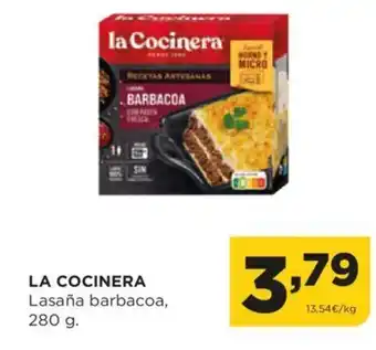 Alimerka LA COCINERA Lasaña barbacoa, oferta