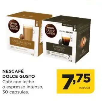 Alimerka NESCAFÉ DOLCE GUSTO Café con leche o espresso intenso, oferta