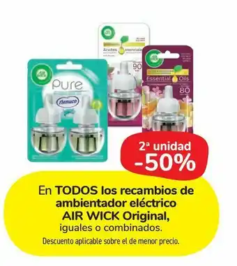 Carrefour Market En todos los recambios de ambientador eléctrico air wick original oferta